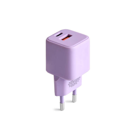 Colorum 30W Vegglader m. 1x USB-A & 1x USB-C - Lavender