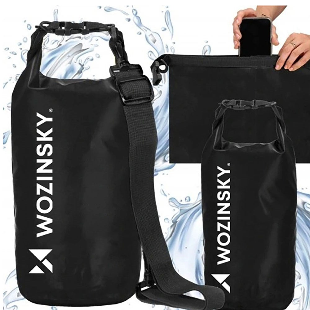 Wozinsky Vanntett Veske m. Stropp - 10L - Svart