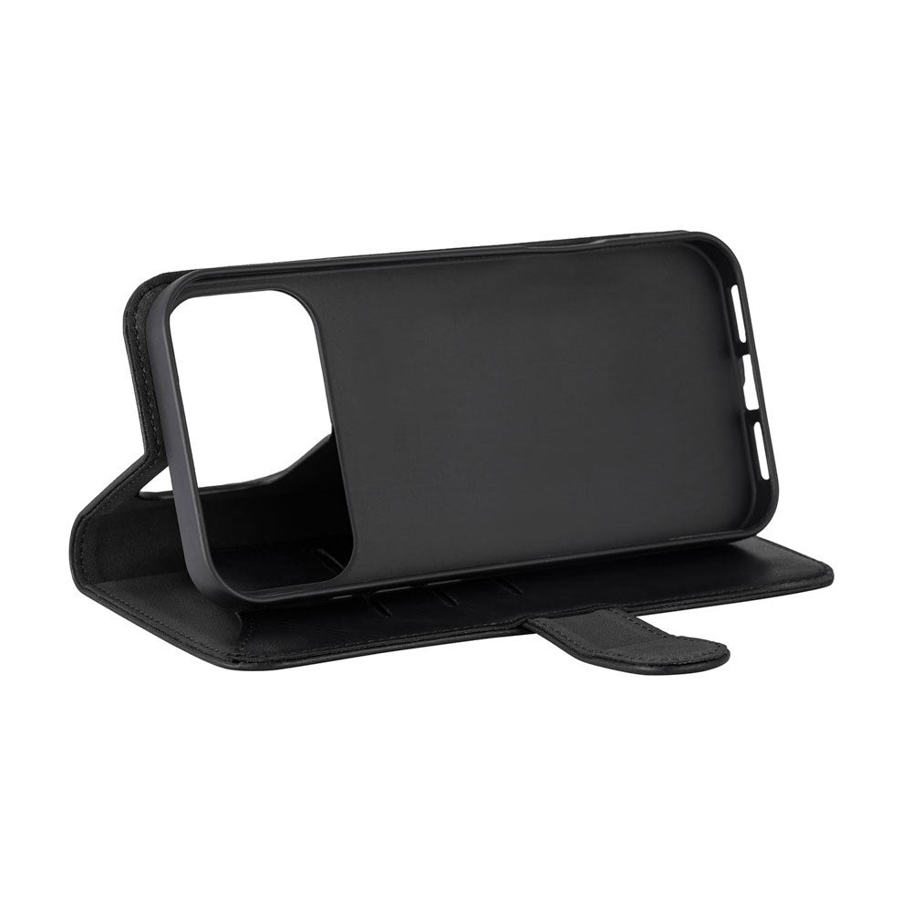 iPhone 17 Pro GEAR Kunstskinn Flip Deksel - MagSafe Kompatibel - Svart