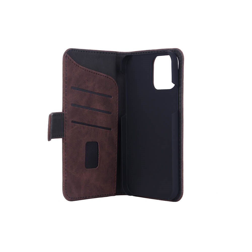 GEAR iPhone 14 Pro Wallet - Flippdeksel i PU Skinn med Lommebok - Brun