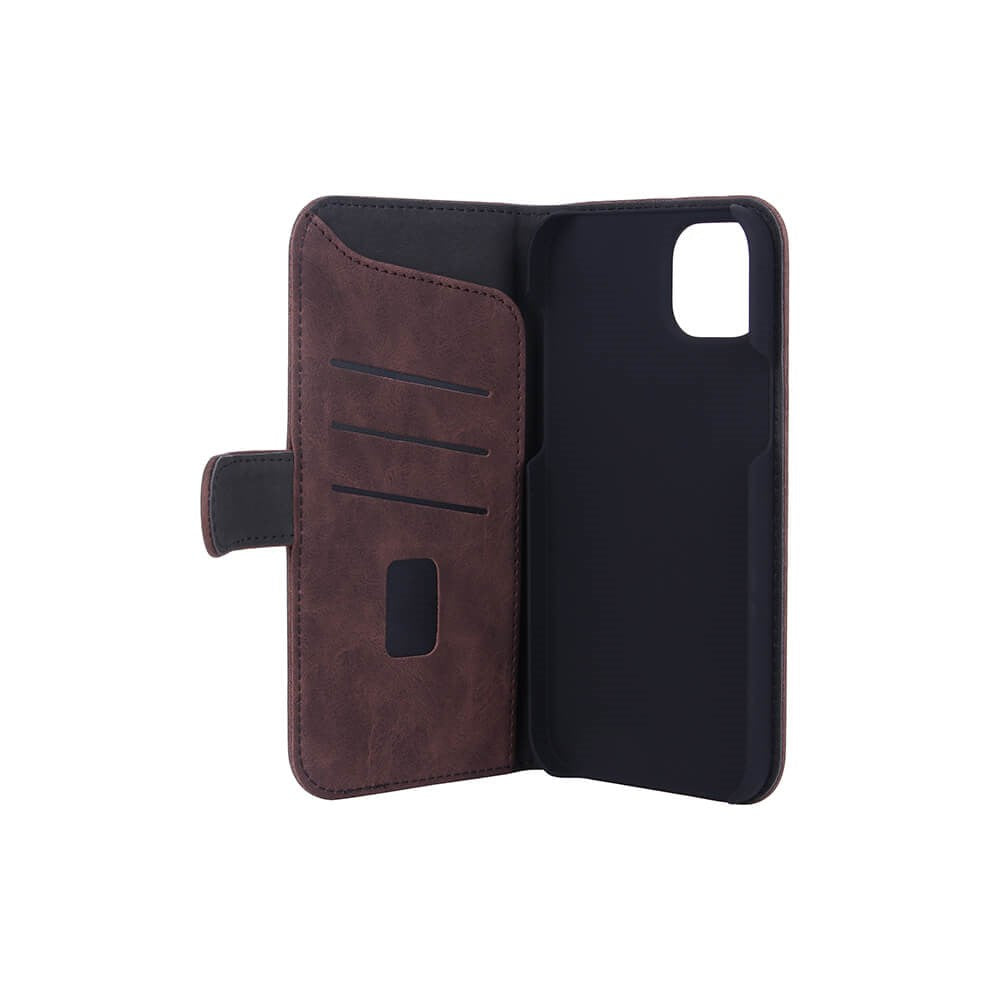 GEAR iPhone 14 Plus Wallet - Flippdeksel i PU Skinn med Lommebok - Brun