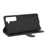 Samsung Galaxy S22+ (Plus) Gear Wallet - Flippdeksel i Skinn med Lommebok - Svart