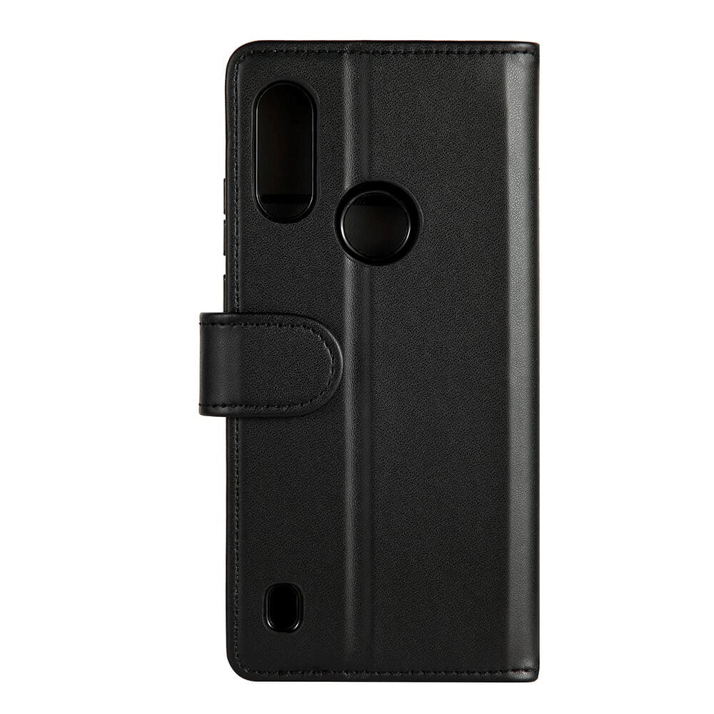 GEAR Motorola Moto E6s (2020) / E6i Wallet PU Skinndeksel m. Lommebok Sort