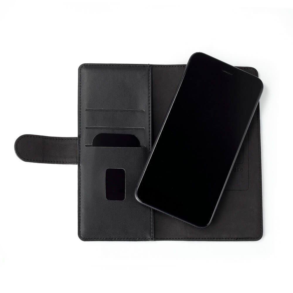 Universal Gear Wallet 2in1 Magnetisk Deksel med Lommebok - Svart (Maks. Mobil: 170 x 74 x 18 mm)