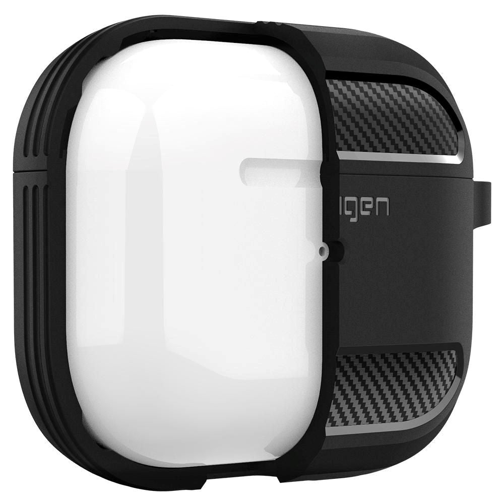 Spigen Rugged Armor Apple Airpods (3. gen.) Ladedeksel med karabinkrok - Svart