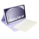 Samsung Galaxy Tab A9 Tech-Protect Keyboard Deksel Med Pencil Holder - Engelsk Layout - Lilla