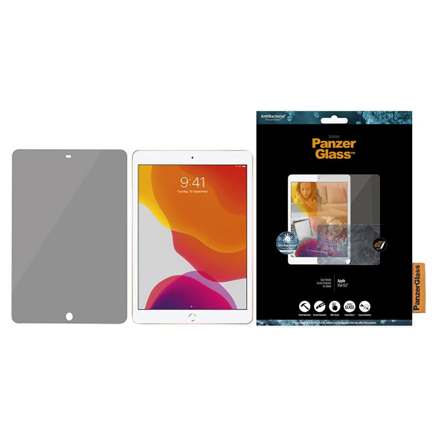 iPad 10.2" (2021 / 2020 / 2019) PanzerGlass Edge-To-Edge Skjermbeskytter - Case Friendly - Privacy - Svart