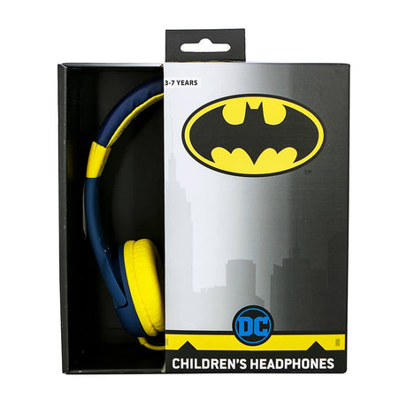 Batman Caped Crusader Headset For Barn Maks. 85dB - 3-7 år - Blå / Gul