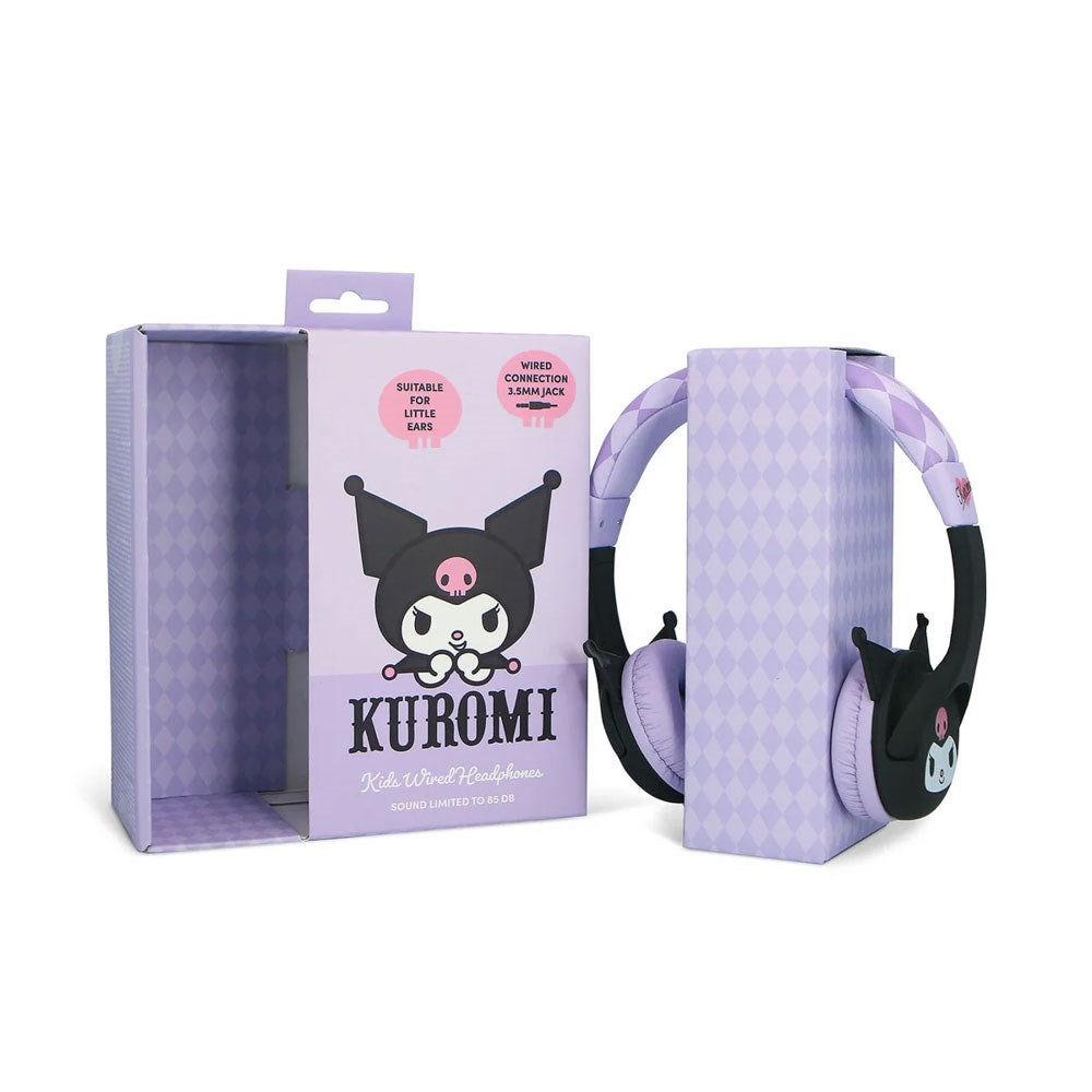 Kuromi OTL On-Ear Hodetelefoner for Barn med 3D-Ører – Maks. 85dB - Lilla / Svart