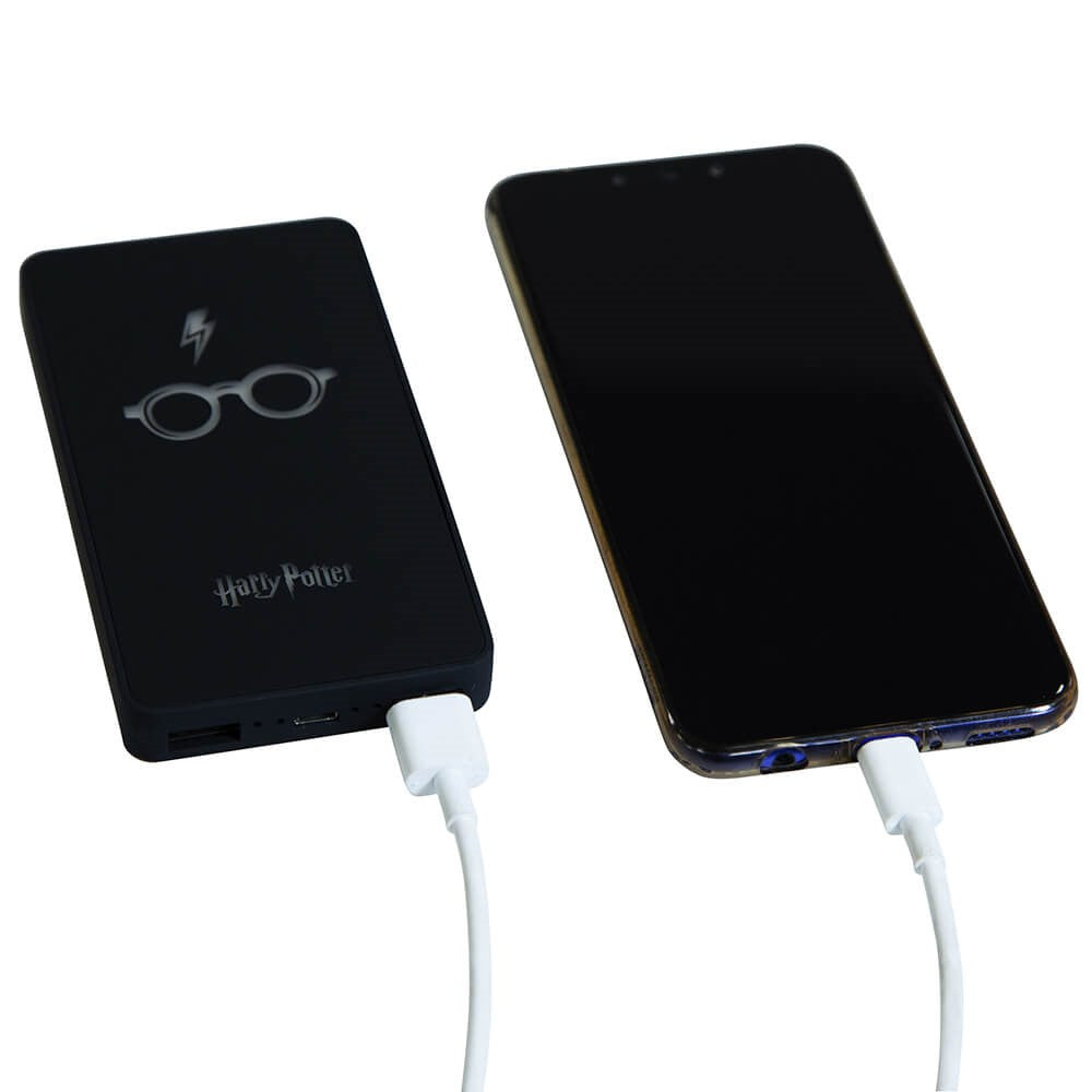 Harry Potter 10W lysende Powerbank med 2 x USB-A - 6000 mAh - Svart