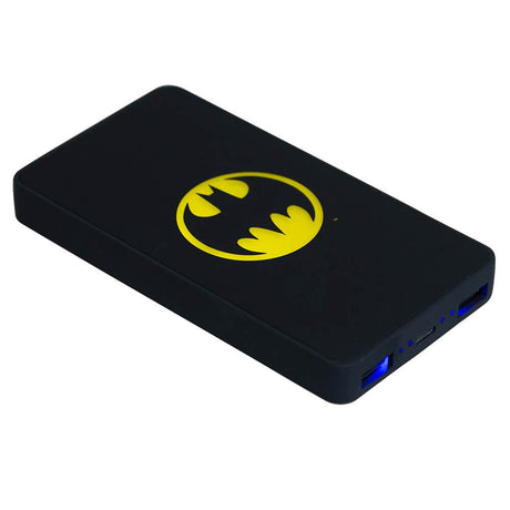 Batman 10W lysende Powerbank med 2 x USB-A - 6000 mAh - Svart