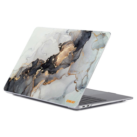 MacBook Air 13 (2020) ENKAY Hard Plast Case - Marmor - Grå