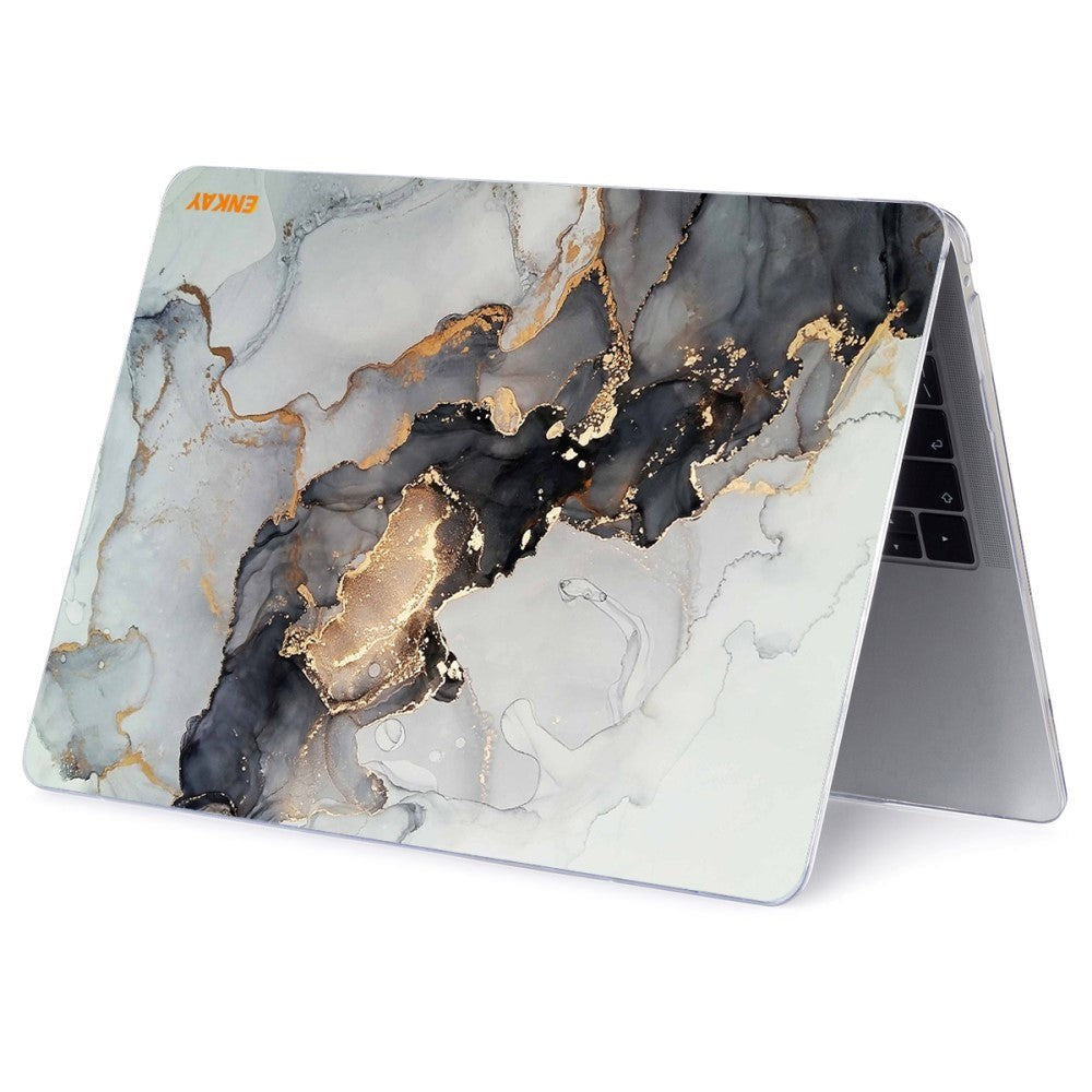 MacBook Air 13 (2020) ENKAY Hard Plast Case - Marmor - Grå