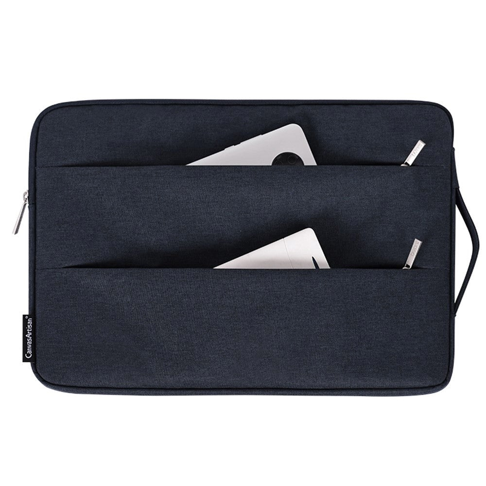 CanvasArtisan Sleeve med Håndtak for Bærbar PC / Macbook 15" - (39 x 28 x 2 cm) - Navy Blå