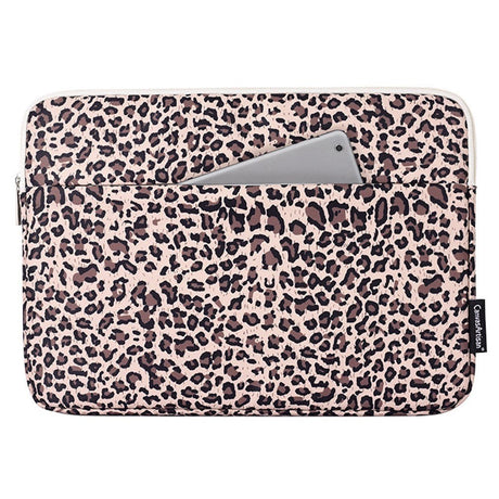 CanvasArtisan Sleeve med Leopardmønster for Bærbar PC / Macbook 15" - (39 x 28 x 2 cm) - Gul Leopard