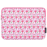 CanvasArtisan Skinn Sleeve med Flamingo Motiv for Bærbar PC / Macbook 14" - (37 x 26.5 x 2 cm) - Rosa