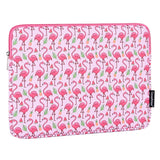 CanvasArtisan Skinn Sleeve med Flamingo Motiv for Bærbar PC / Macbook 14" - (37 x 26.5 x 2 cm) - Rosa