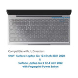 Microsoft Surface Laptop Go / Go 2 ENKAY Keyboard Guard m. Amerikansk Tastatur - Gjennomsiktig