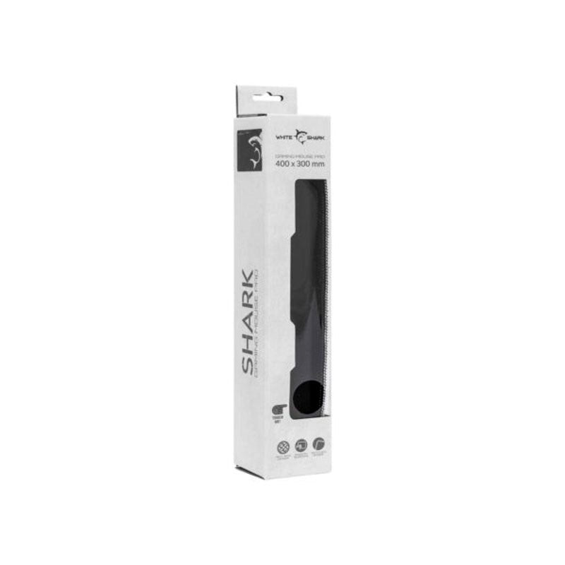 White Shark SHARK L Gaming Musematte - 400 x 300 mm - Svart / Hvit