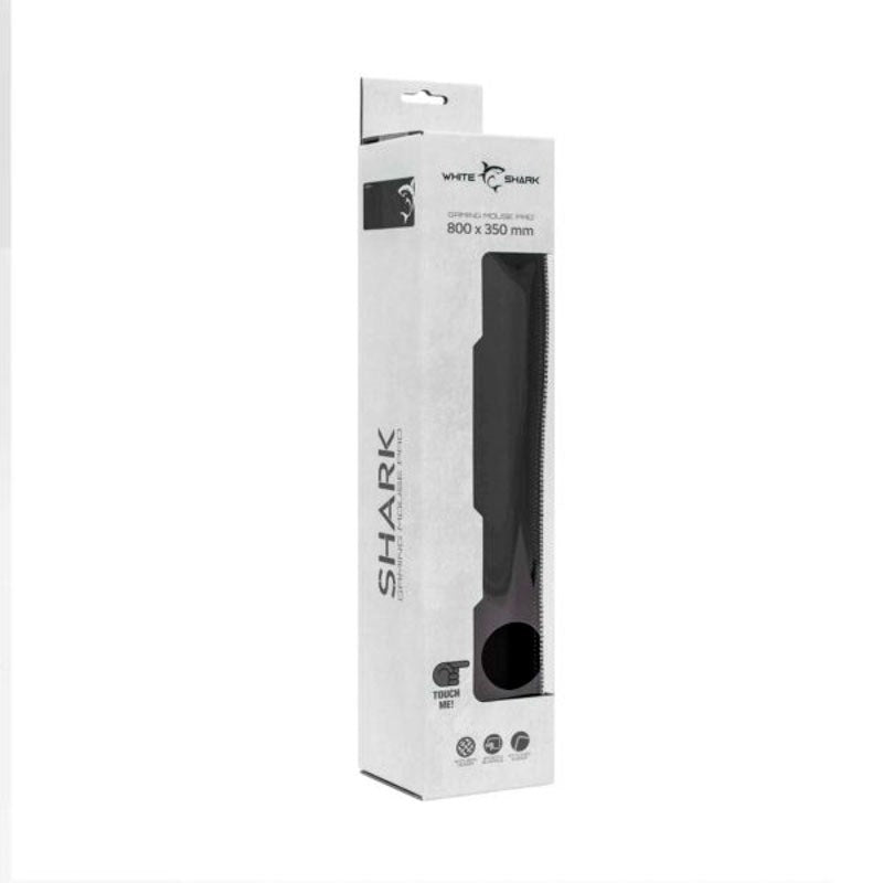 White Shark SHARK XL Gaming Musematte - 800 x 350 mm - Svart / Hvit