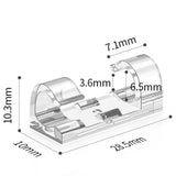 CableCreation Dobbeltklebende Kabelholder - 50 stk - Gjennomsiktig