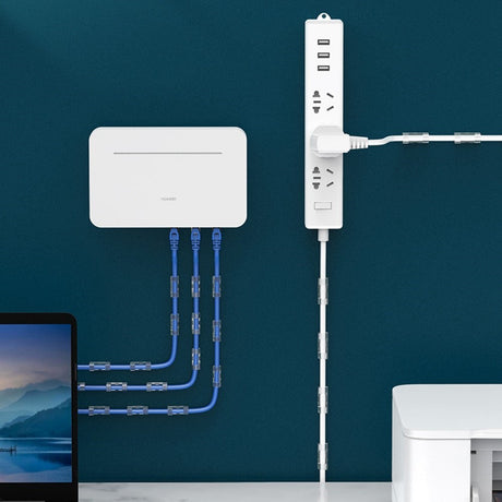 CableCreation Dobbeltklebende Kabelholder - Large - 50 stk - Gjennomsiktig