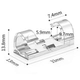 CableCreation Dobbeltklebende Kabelholder - Large - 50 stk - Gjennomsiktig