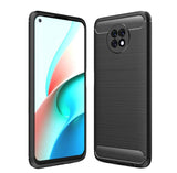 Xiaomi Redmi Note 9T Brushed Carbon Fibre Deksel - Sort