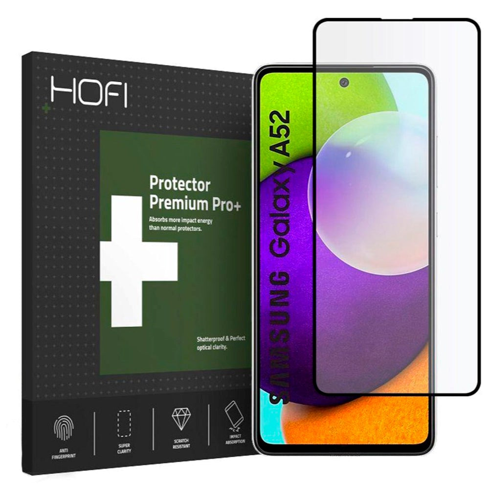 Samsung Galaxy A52s (5G) / A52 (4G/5G) Hofi Pro+ Skjermbeskytter- Case Friendly - Svart Kant