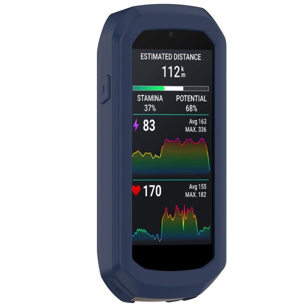 EIDERWOOD Garmin Edge 1050 Silikon Sykkel Computer Deksel - Mørk Blå
