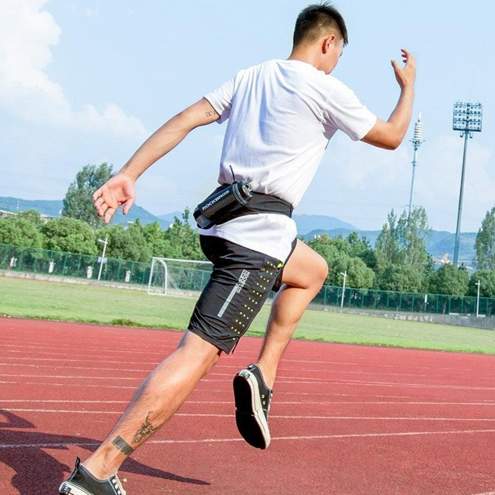 Løpebelte med Nettinglomme og Lomme for Vannflaske - Svart