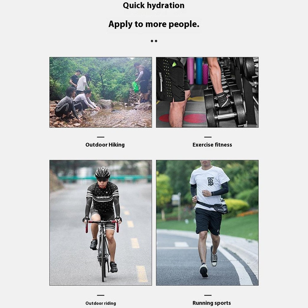 Løpebelte med Nettinglomme og Lomme for Vannflaske - Svart