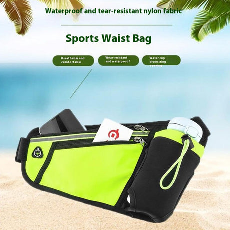 Multifunksjonelt Løpebelte med 2 Lommer & Holder for Vannflaske - Svart