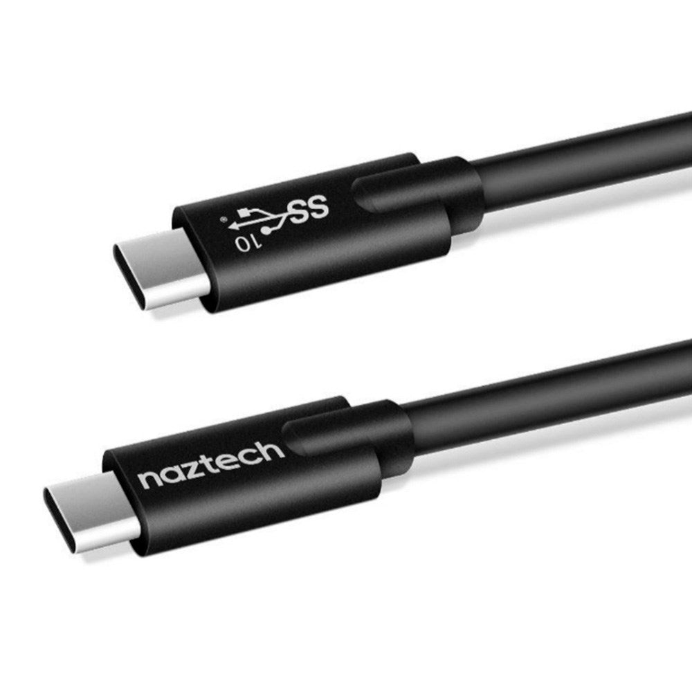 Naztech USB-C til USB-C Kabel Gen2 PD 100W - 90cm - Svart