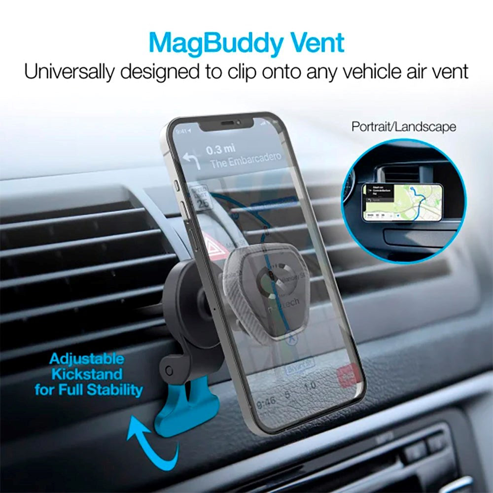 Naztech MagBuddy Universal Mount for Ventilation - Svart