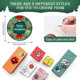 Rull med 500 Klistremerker - 8 Design - Merry Christmas