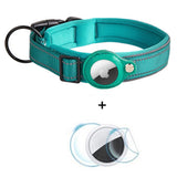 Hundehalsbånd med Holder for AirTag 1. & 2. Gen. - Størrelse L (43-50 cm) - Blå
