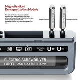 Elektronisk Skrutrekkersett 32-i-1 med USB-C-Lading - Grå