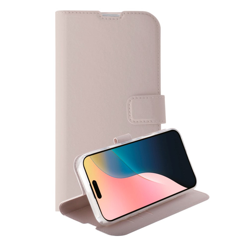 iPhone 16 Vivanco Classic Wallet Kunstskinn Flipdeksel med Lommebok - Greige