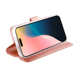 iPhone 16 Vivanco Classic Wallet Kunstskinn Flipdeksel med Lommebok - Rose Gold