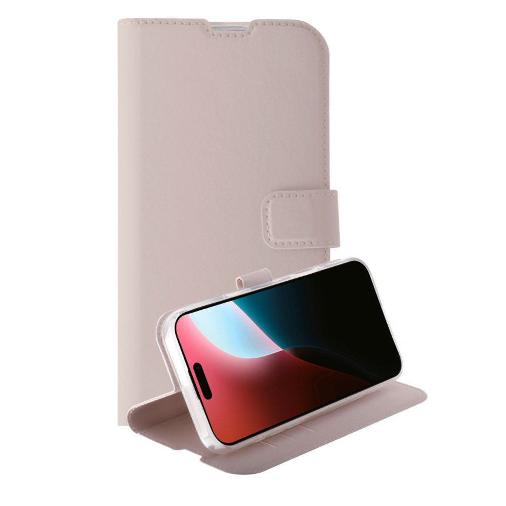 iPhone 16 Pro Vivanco Classic Wallet Kunstskinn Flipdeksel med Lommebok - Greige