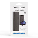 Samsung Galaxy S25+ (Plus) Vivanco Classic Wallet Kunstskinn Flipdeksel med Lommebok - Svart