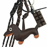 Veskeanheng med Dachshund / Sjokolade - Brun