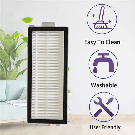 2 stk. Støvsugerfiltre til Roborock G30 Space / Saros Z70 Robotstøvsuger – Hvit