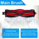 Støvsugerbørste til Roborock Q7 TF / Q7 TF+ Robotstøvsuger – Rød + Svart