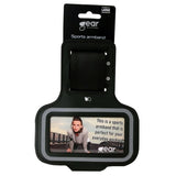 GEAR Universal Løpearmbånd med Justerbar Borrelåsstropp & Reflekterende Kant (Maks. Mobil: 55 x 120 mm) - Svart