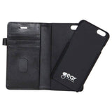 iPhone 6 Plus / 6s Plus Buffalo 2-i-1 Ekte Skinn Flip Deksel - Svart