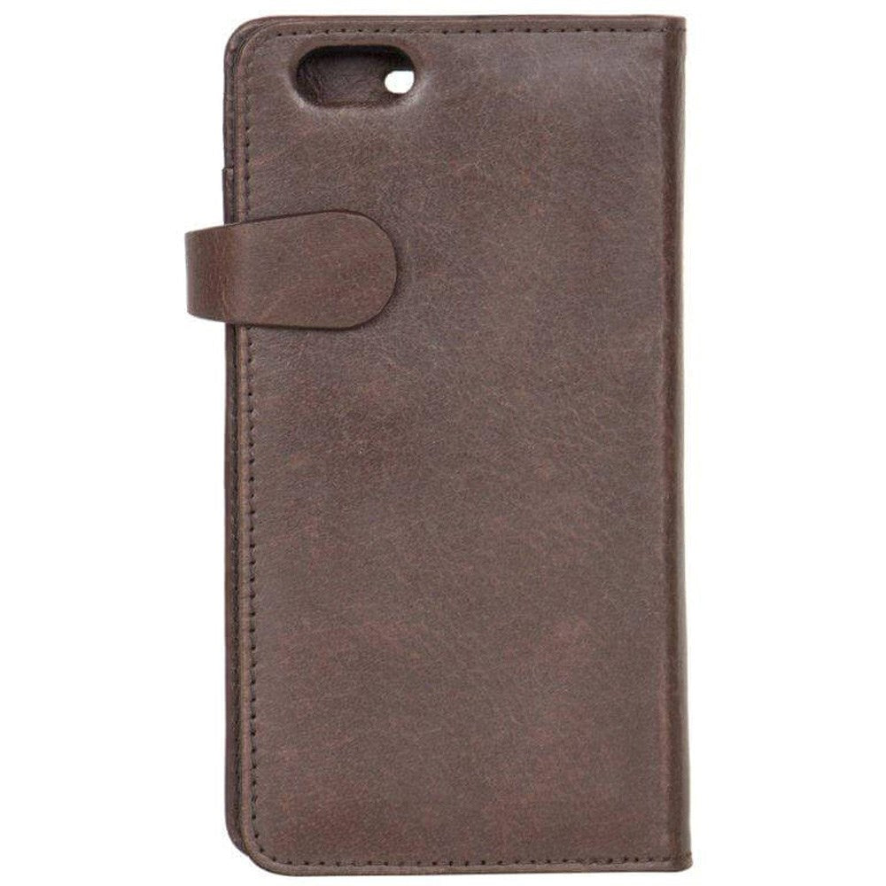 iPhone 6 Plus / 6s Plus Buffalo 2-i-1 Ekte Skinn Flip Deksel - Brun