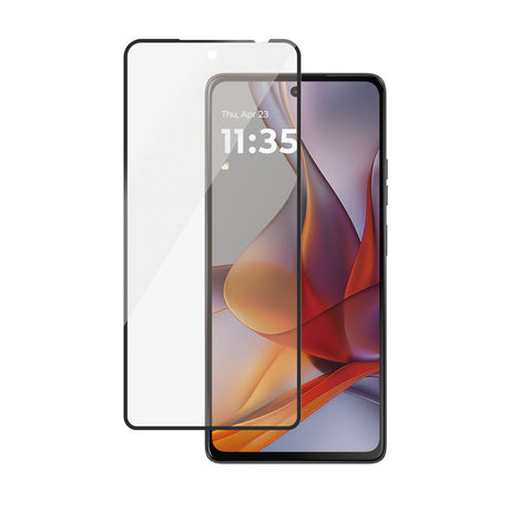 Motorola Moto G75 (5G) - PanzerGlass Ultra-Wide Fit Skjermbeskyttelsesglass - Gjennomsiktig / Svart Kant