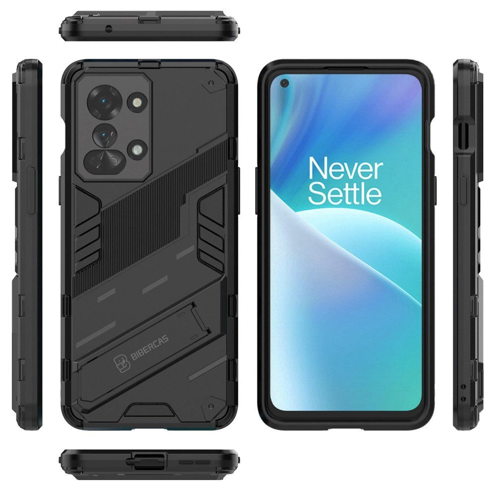 OnePlus Nord 2T (5G) Hybrid Håndverker Deksel Med Kickstand - Svart